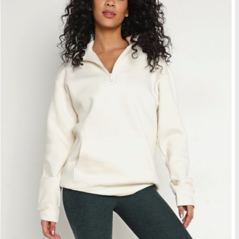 Beyond Yoga Recharge Pullover Sweater | vintage white